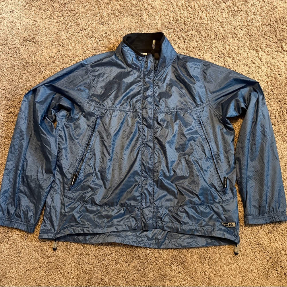 REI Men's Shiny Blue Windbreaker Jacket